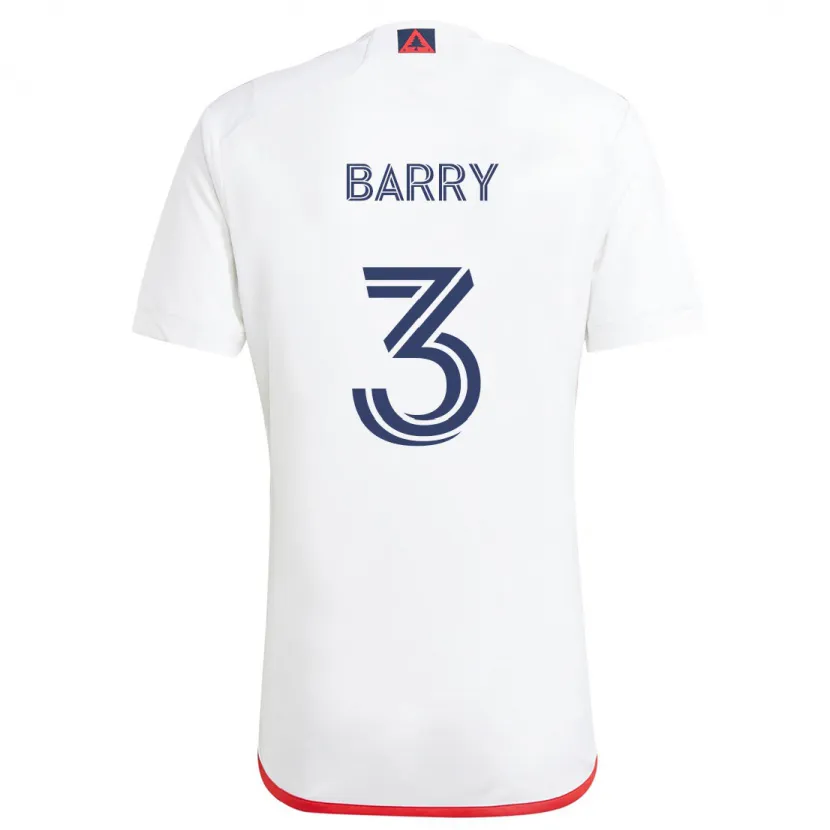 Danxen Kid Hesron Barry #3 White Red Away Jersey 2024/25 T-Shirt