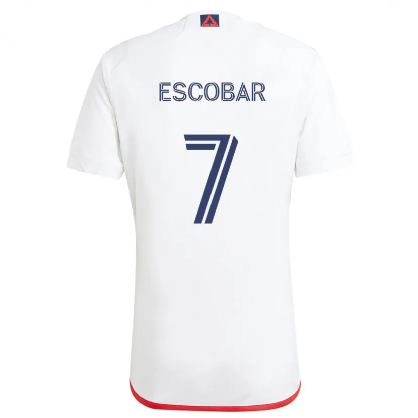 Danxen Kid Olger Escobar #7 White Red Away Jersey 2024/25 T-Shirt