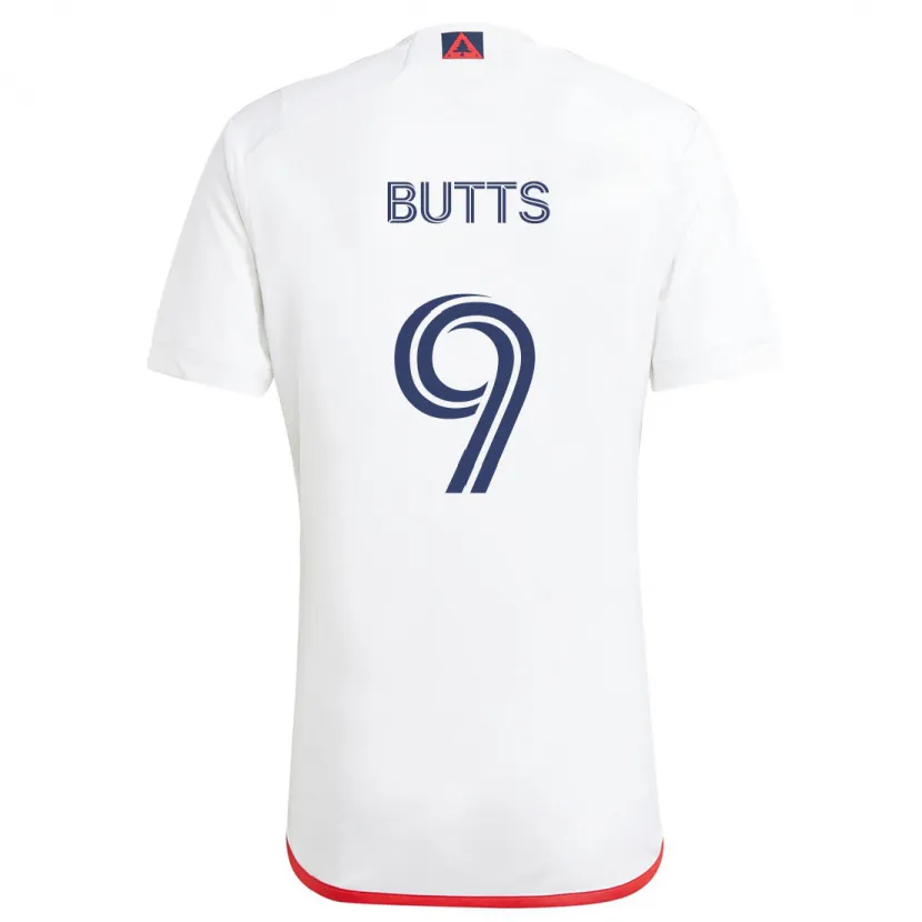 Danxen Kid Liam Butts #9 White Red Away Jersey 2024/25 T-Shirt