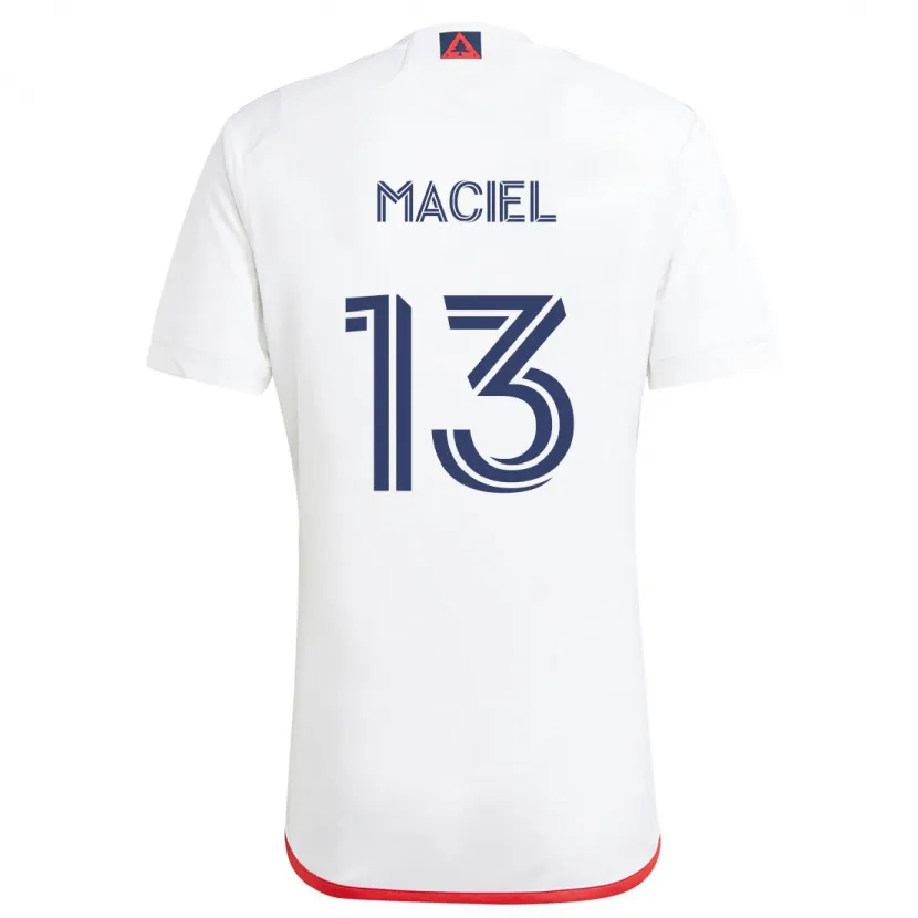 Danxen Kid Maciel #13 White Red Away Jersey 2024/25 T-Shirt