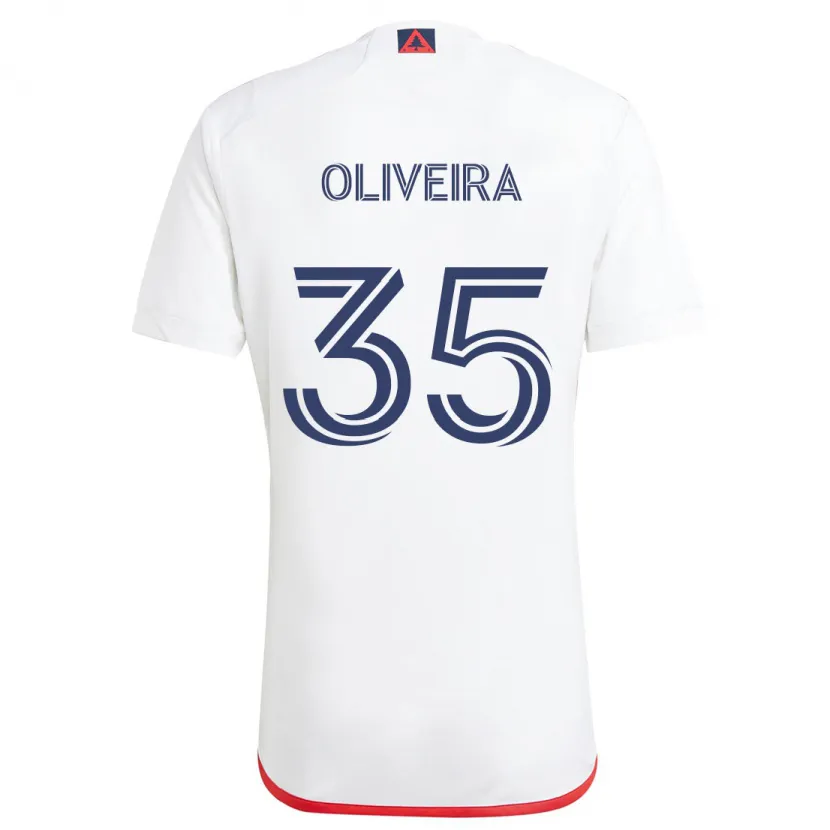 Danxen Kid Cristiano Oliveira #35 White Red Away Jersey 2024/25 T-Shirt