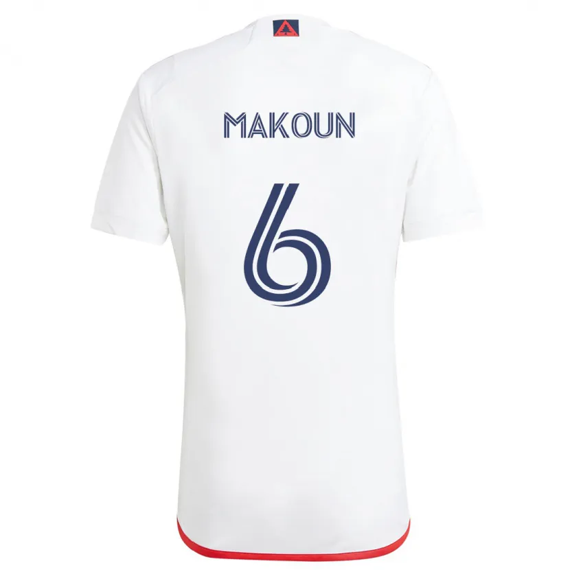 Danxen Kid Christian Makoun #6 White Red Away Jersey 2024/25 T-Shirt