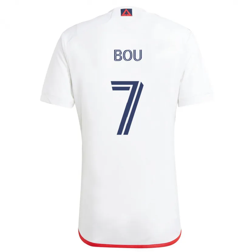 Danxen Kid Gustavo Bou #7 White Red Away Jersey 2024/25 T-Shirt