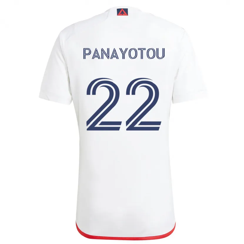 Danxen Kid Jack Panayotou #22 White Red Away Jersey 2024/25 T-Shirt