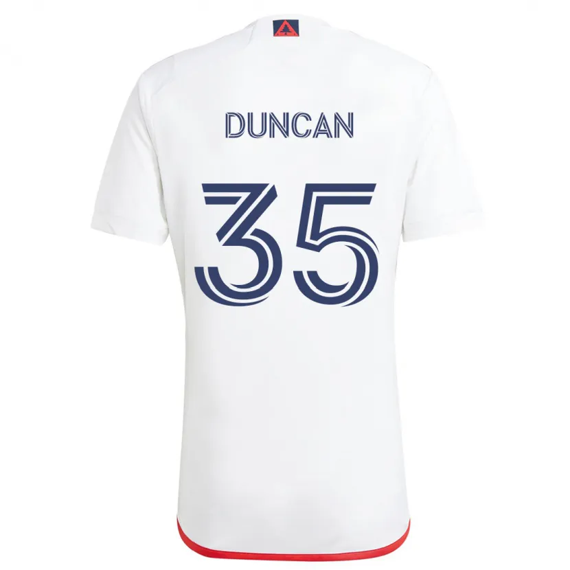 Danxen Kid Nakye Greenidge-Duncan #35 White Red Away Jersey 2024/25 T-Shirt