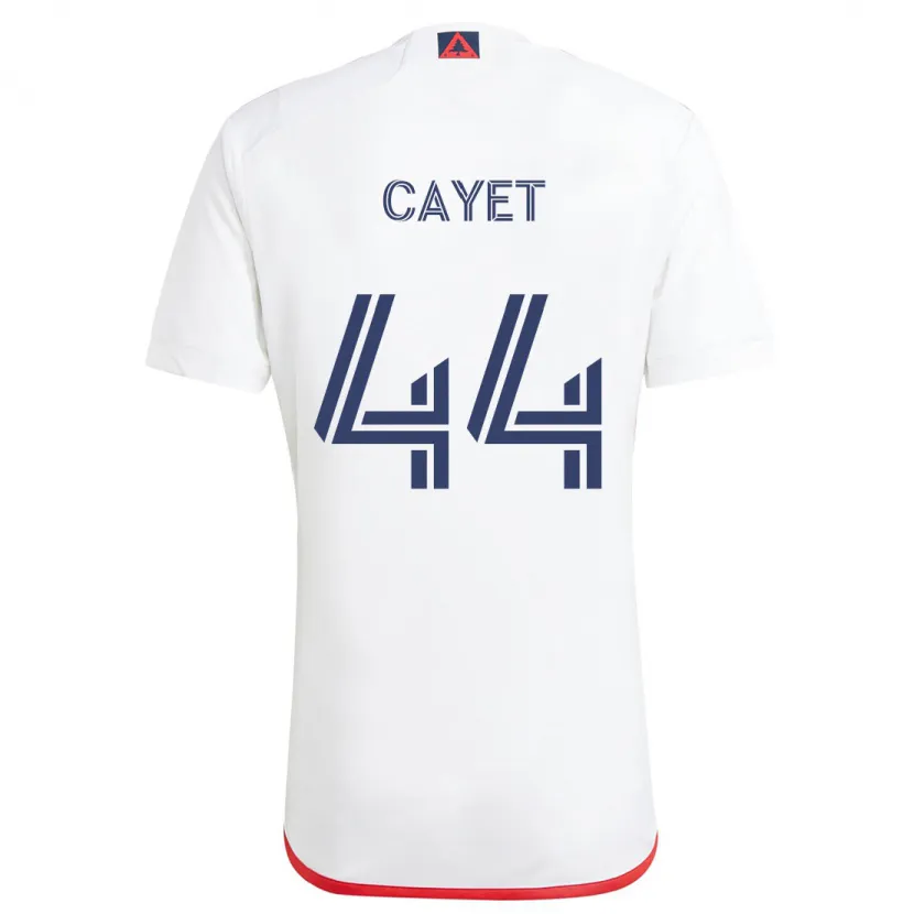 Danxen Kid Pierre Cayet #44 White Red Away Jersey 2024/25 T-Shirt