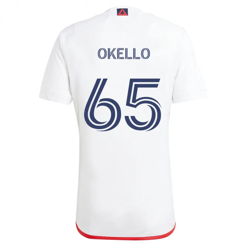 Danxen Kid Noble Okello #65 White Red Away Jersey 2024/25 T-Shirt