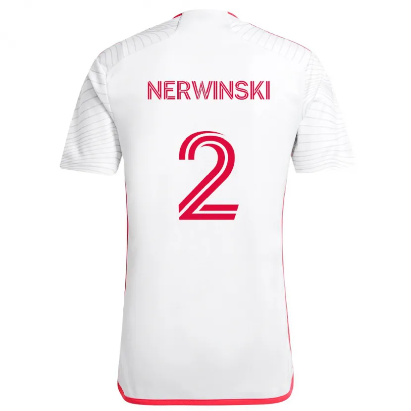 Danxen Kid Jake Nerwinski #2 White Red Away Jersey 2024/25 T-Shirt