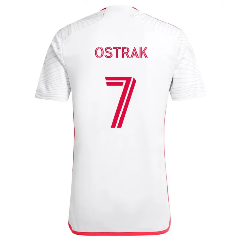 Danxen Kid Tomás Ostrák #7 White Red Away Jersey 2024/25 T-Shirt