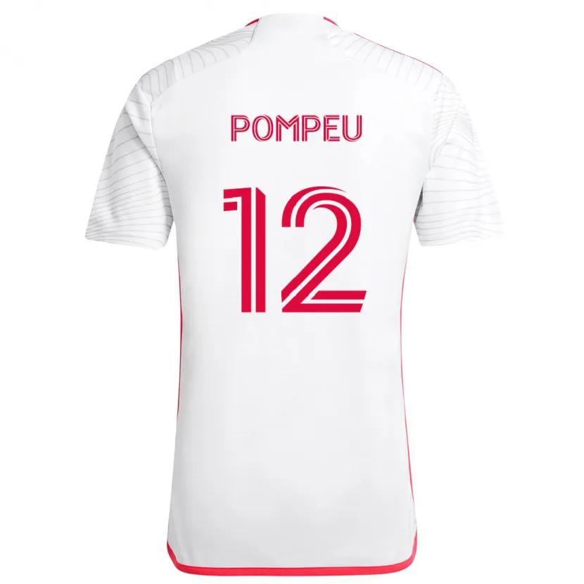 Danxen Kid Célio Pompeu #12 White Red Away Jersey 2024/25 T-Shirt