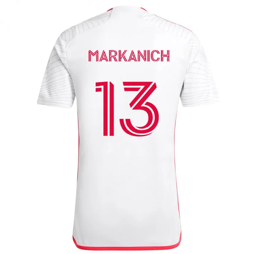 Danxen Kid Anthony Markanich #13 White Red Away Jersey 2024/25 T-Shirt