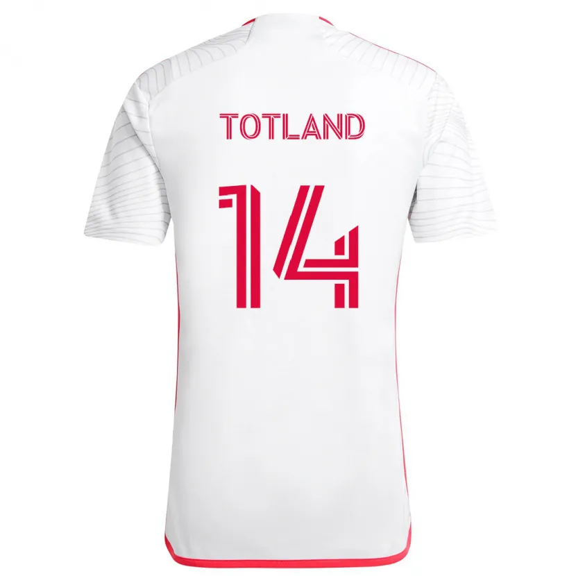 Danxen Kid Tomas Totland #14 White Red Away Jersey 2024/25 T-Shirt