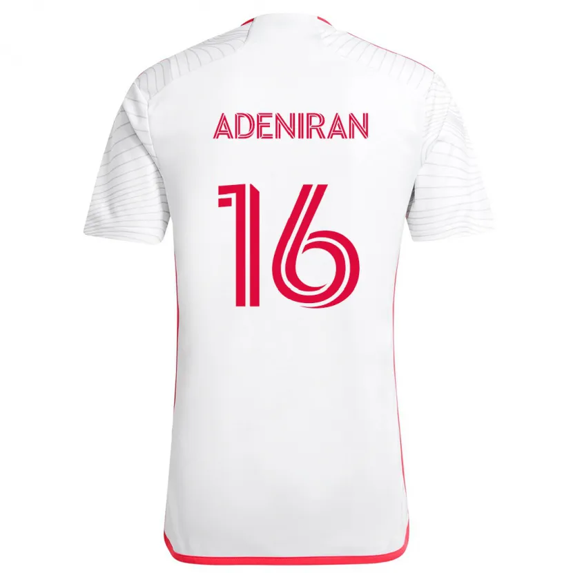 Danxen Kid Samuel Adeniran #16 White Red Away Jersey 2024/25 T-Shirt