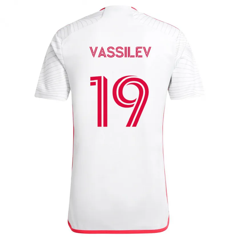 Danxen Kid Indiana Vassilev #19 White Red Away Jersey 2024/25 T-Shirt