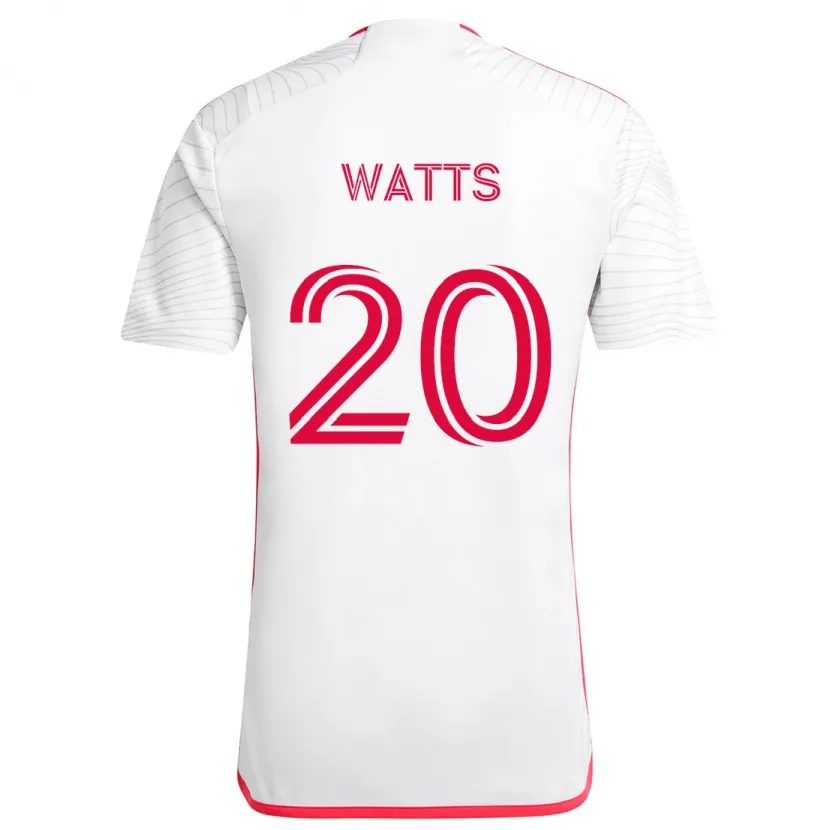 Danxen Kid Akil Watts #20 White Red Away Jersey 2024/25 T-Shirt