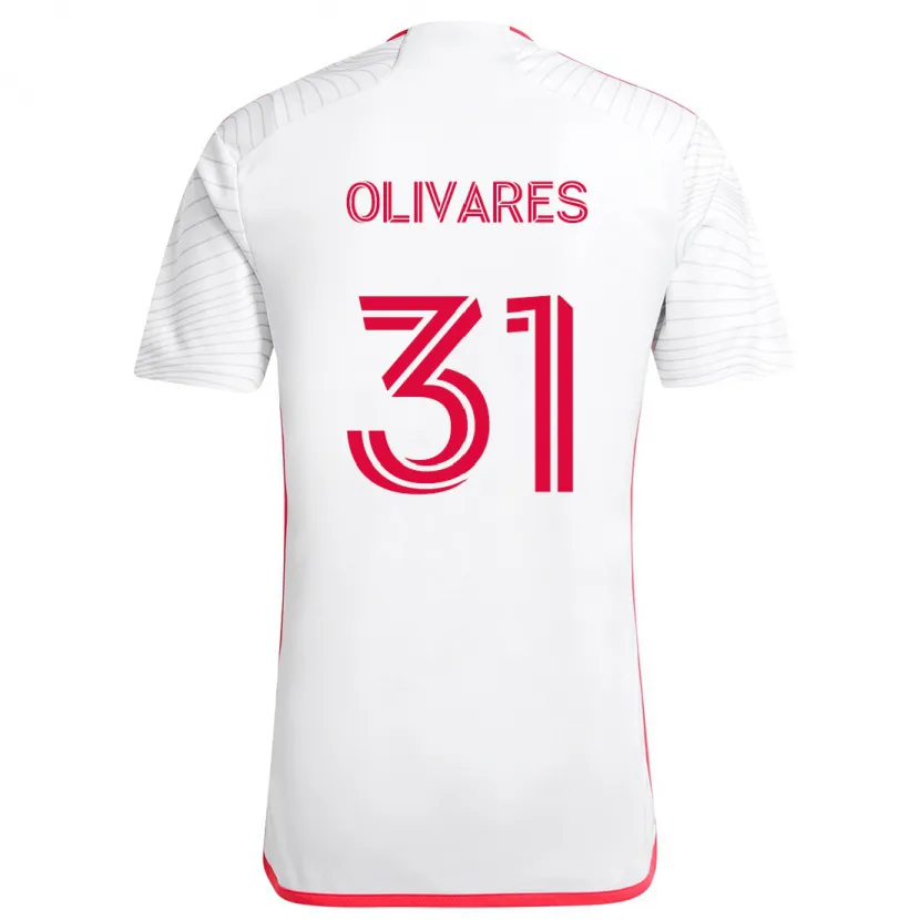 Danxen Kid Christian Olivares #31 White Red Away Jersey 2024/25 T-Shirt