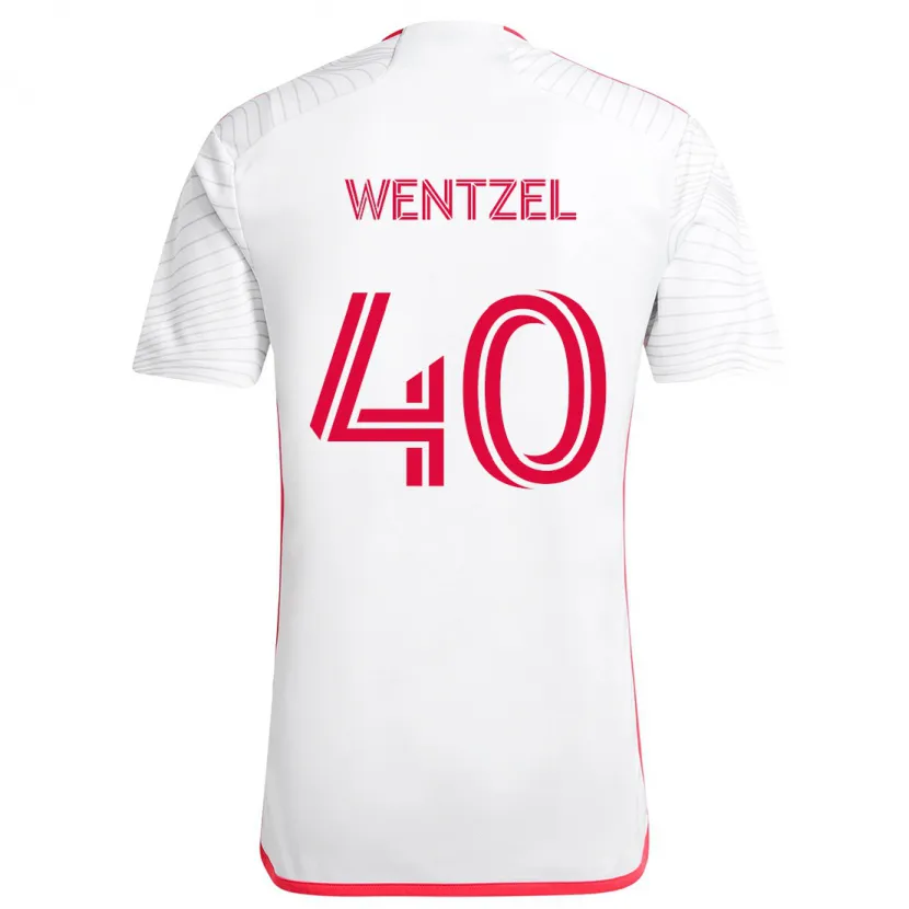 Danxen Kid Michael Wentzel #40 White Red Away Jersey 2024/25 T-Shirt