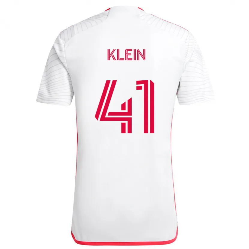 Danxen Kid Johnny Klein #41 White Red Away Jersey 2024/25 T-Shirt