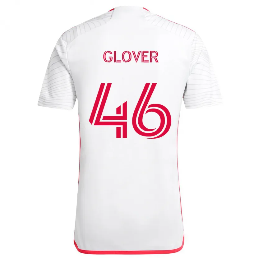 Danxen Kid Caden Glover #46 White Red Away Jersey 2024/25 T-Shirt