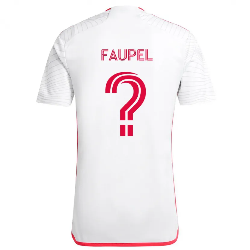 Danxen Kid Anthony Faupel #0 White Red Away Jersey 2024/25 T-Shirt