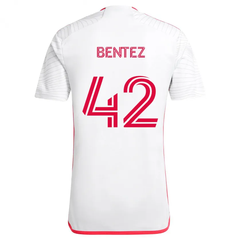 Danxen Kid Óscar Benítez #42 White Red Away Jersey 2024/25 T-Shirt