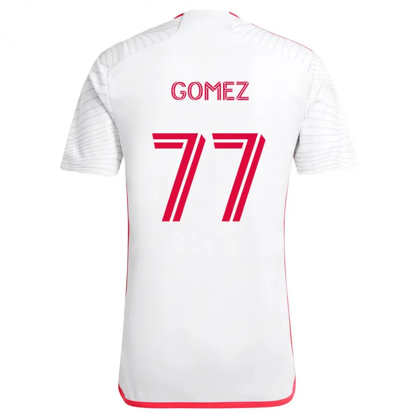 Danxen Kid Sam Gomez #77 White Red Away Jersey 2024/25 T-Shirt