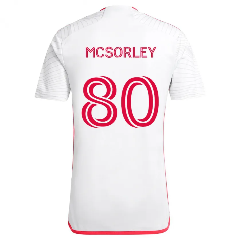 Danxen Kid Brendan Mcsorley #80 White Red Away Jersey 2024/25 T-Shirt