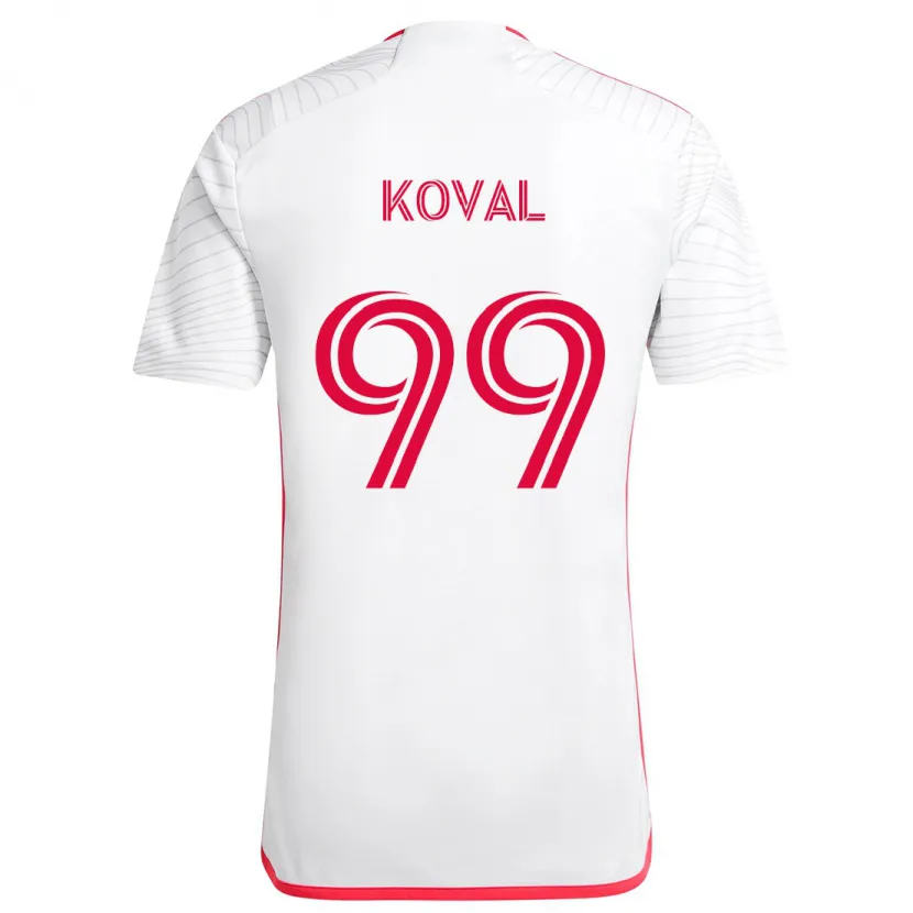 Danxen Kid Stanislav Koval #99 White Red Away Jersey 2024/25 T-Shirt