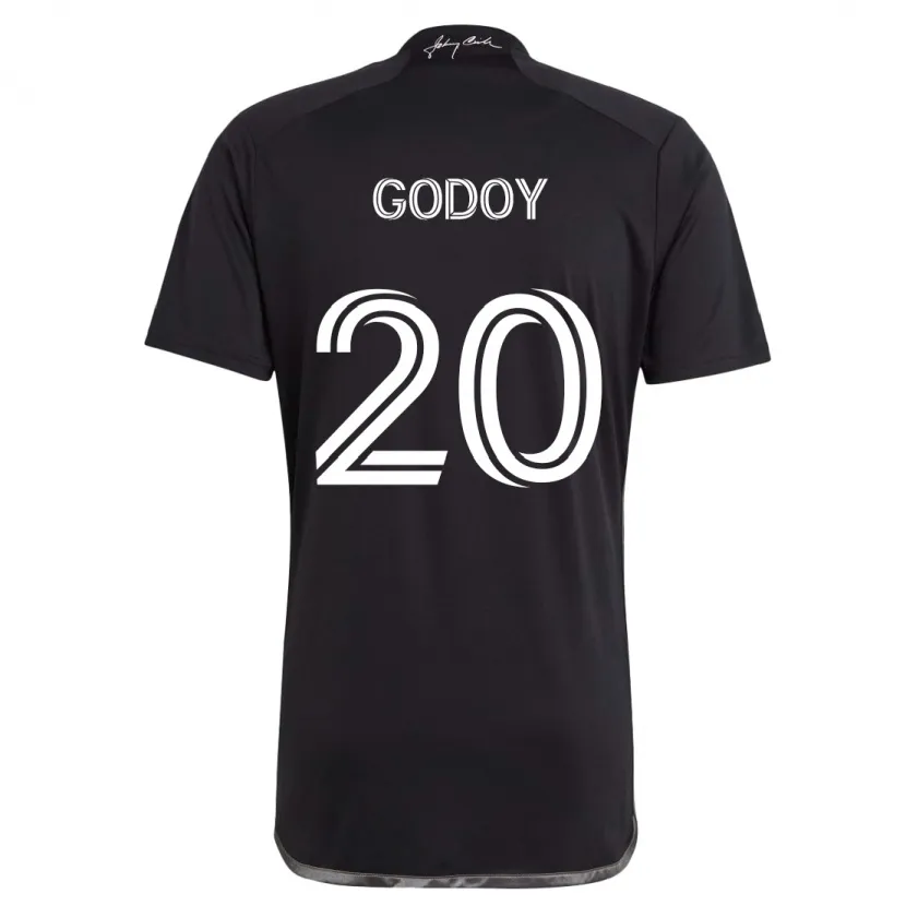 Danxen Kid Aníbal Godoy #20 Black Away Jersey 2024/25 T-Shirt