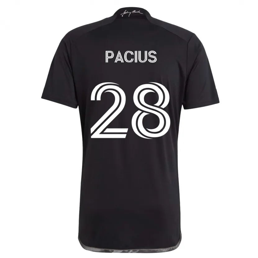 Danxen Kid Woobens Pacius #28 Black Away Jersey 2024/25 T-Shirt