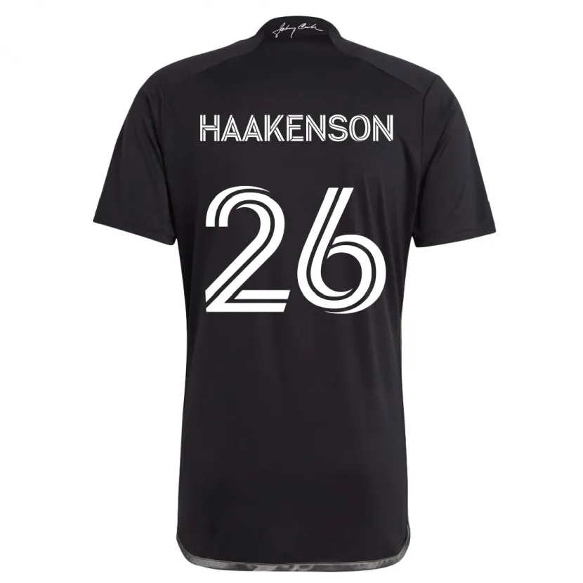 Danxen Kid Luke Haakenson #26 Black Away Jersey 2024/25 T-Shirt