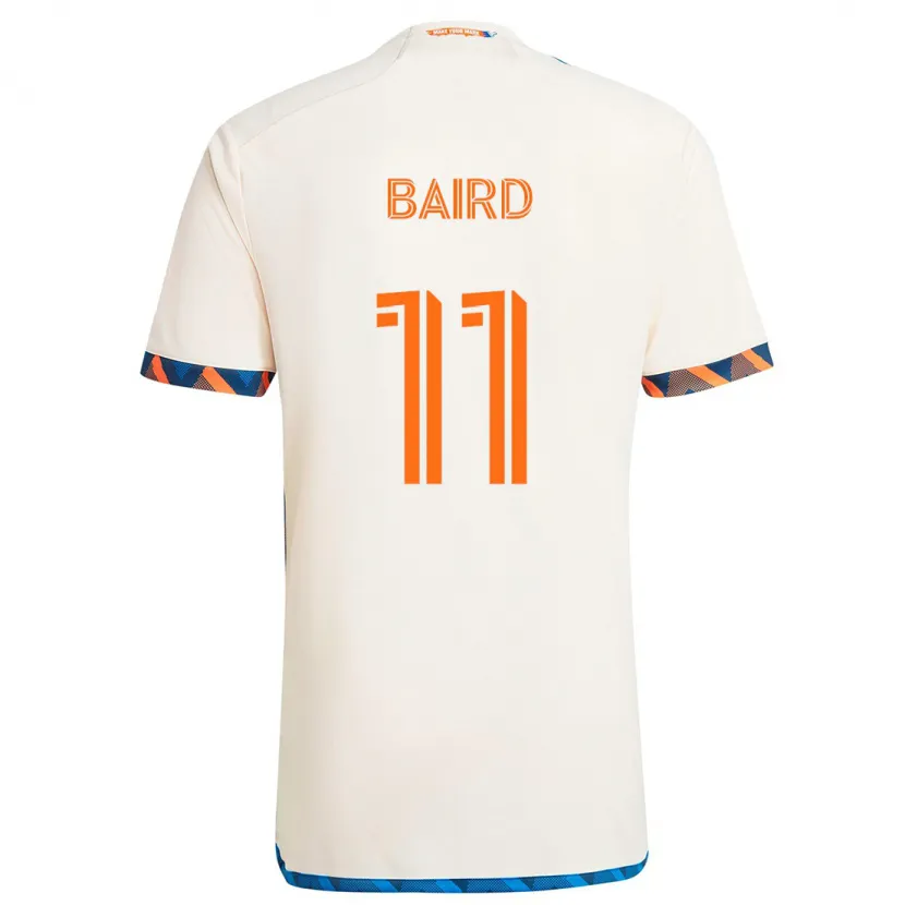 Danxen Kid Corey Baird #11 White Orange Away Jersey 2024/25 T-Shirt