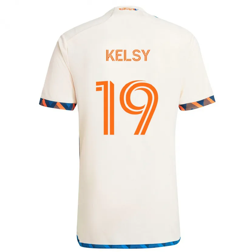 Danxen Kid Kevin Kelsy #19 White Orange Away Jersey 2024/25 T-Shirt