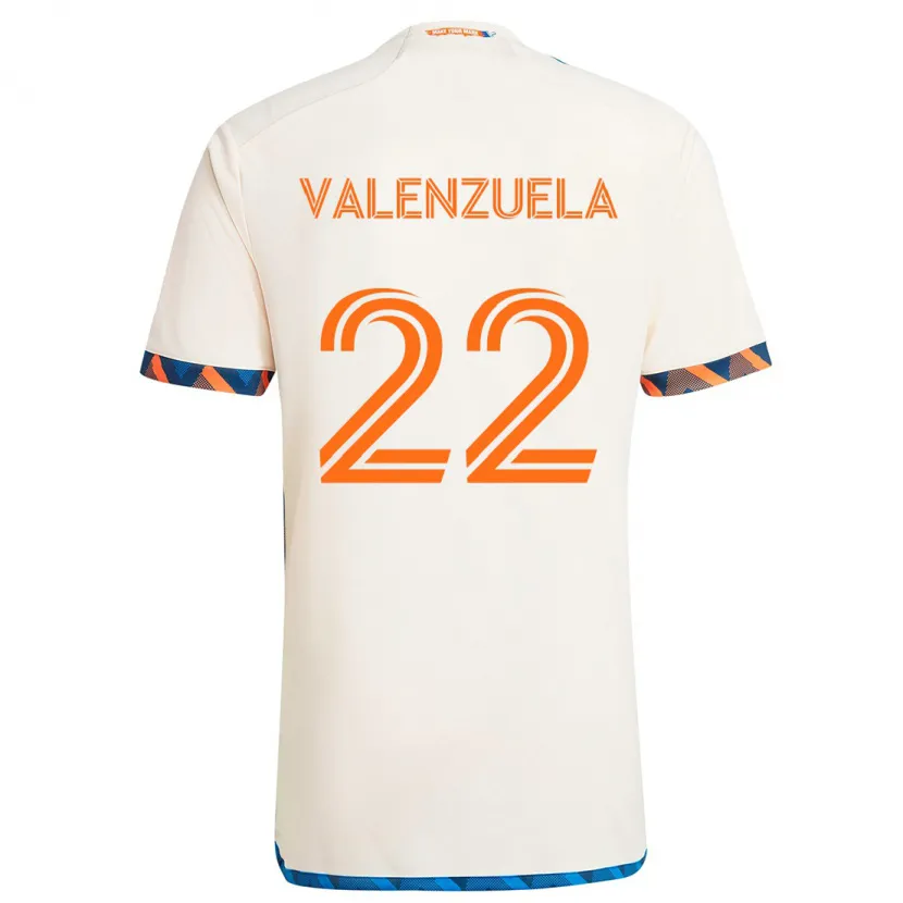 Danxen Kid Gerardo Valenzuela #22 White Orange Away Jersey 2024/25 T-Shirt