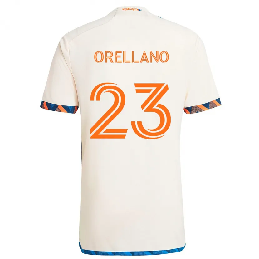 Danxen Kid Luca Orellano #23 White Orange Away Jersey 2024/25 T-Shirt