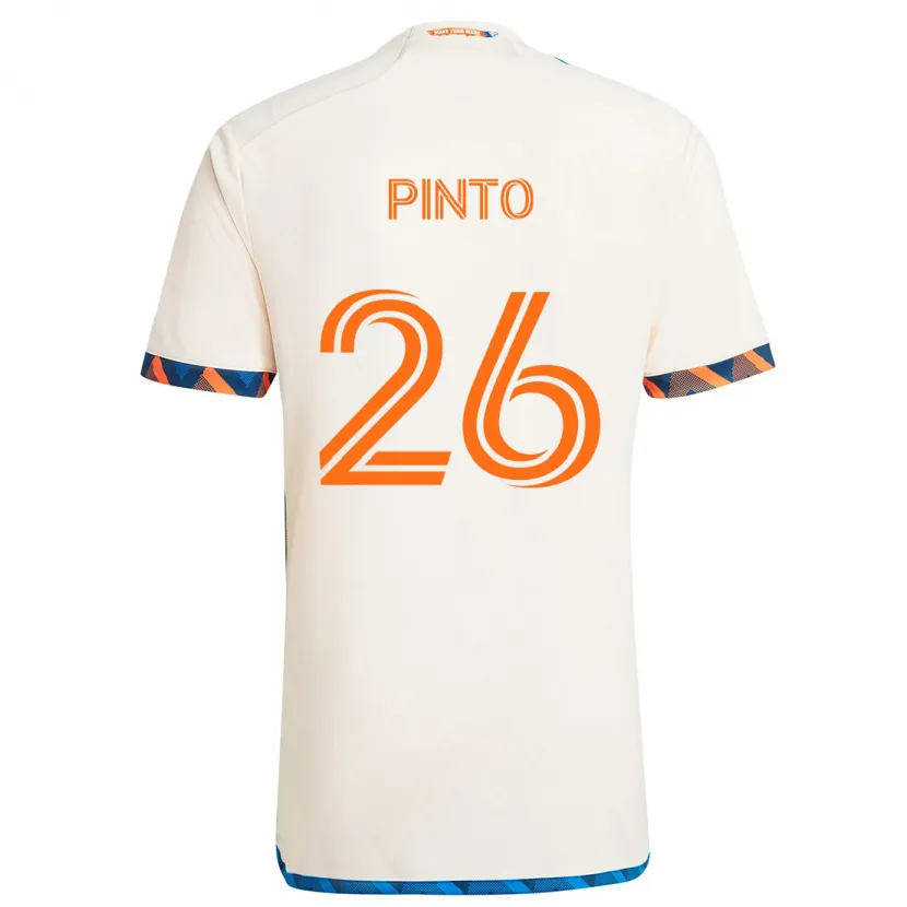 Danxen Kid Malik Pinto #26 White Orange Away Jersey 2024/25 T-Shirt