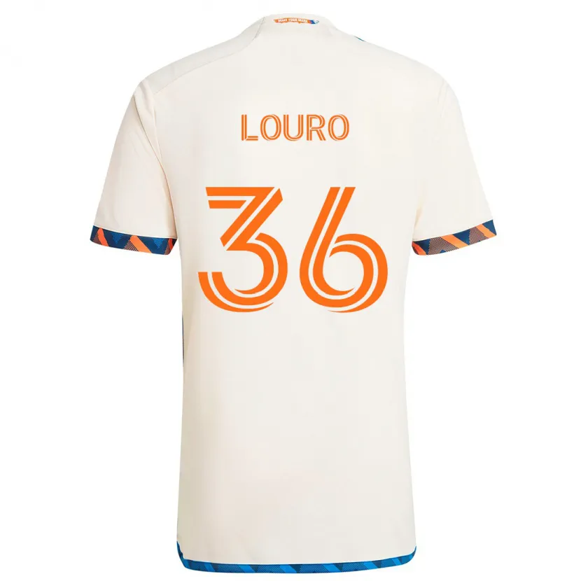 Danxen Kid Evan Louro #36 White Orange Away Jersey 2024/25 T-Shirt