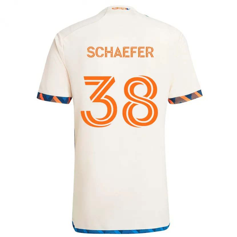 Danxen Kid Brian Schaefer #38 White Orange Away Jersey 2024/25 T-Shirt