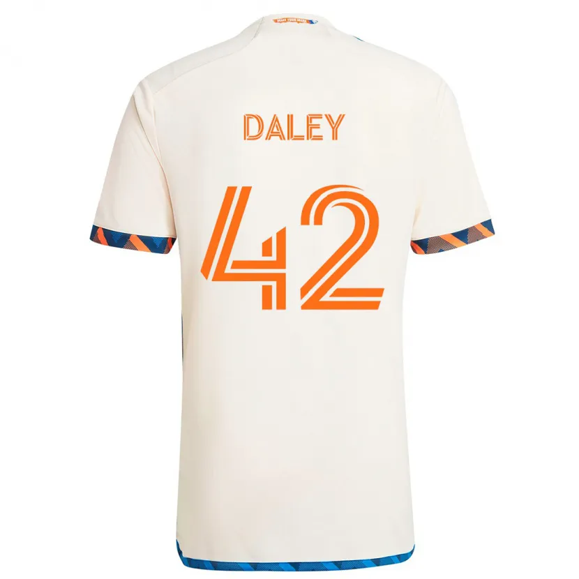 Danxen Kid Amir Daley #42 White Orange Away Jersey 2024/25 T-Shirt