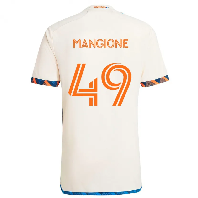 Danxen Kid Peter Mangione #49 White Orange Away Jersey 2024/25 T-Shirt