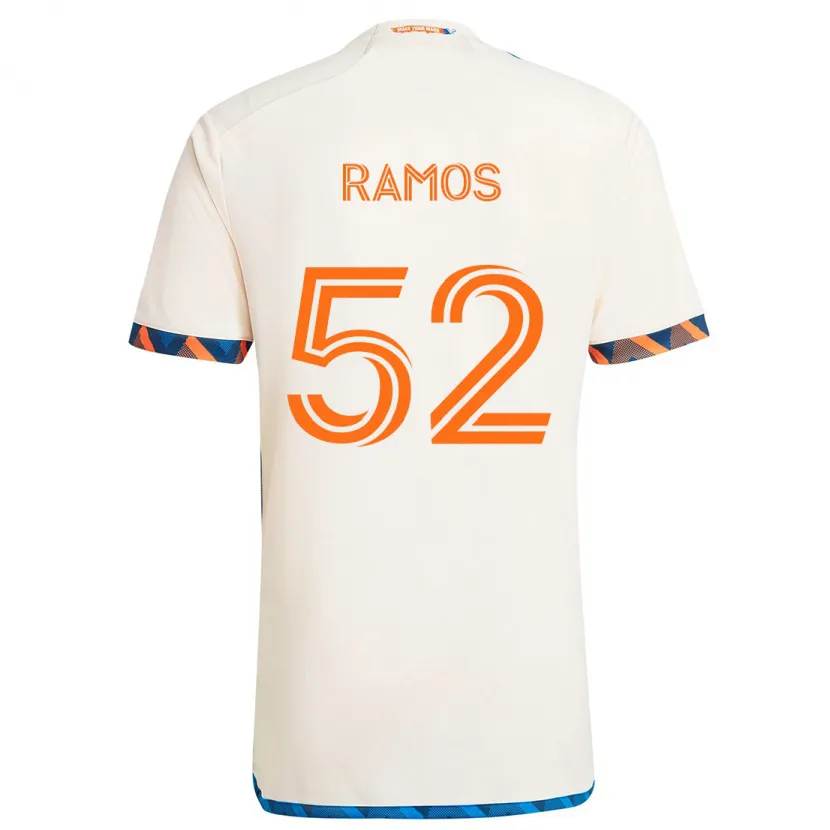 Danxen Kid Yair Ramos #52 White Orange Away Jersey 2024/25 T-Shirt