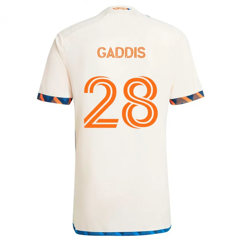 Danxen Kid Raymon Gaddis #28 White Orange Away Jersey 2024/25 T-Shirt