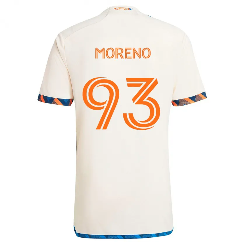 Danxen Kid Júnior Moreno #93 White Orange Away Jersey 2024/25 T-Shirt