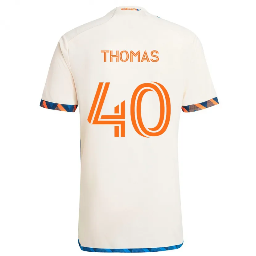 Danxen Kid Kai Thomas #40 White Orange Away Jersey 2024/25 T-Shirt