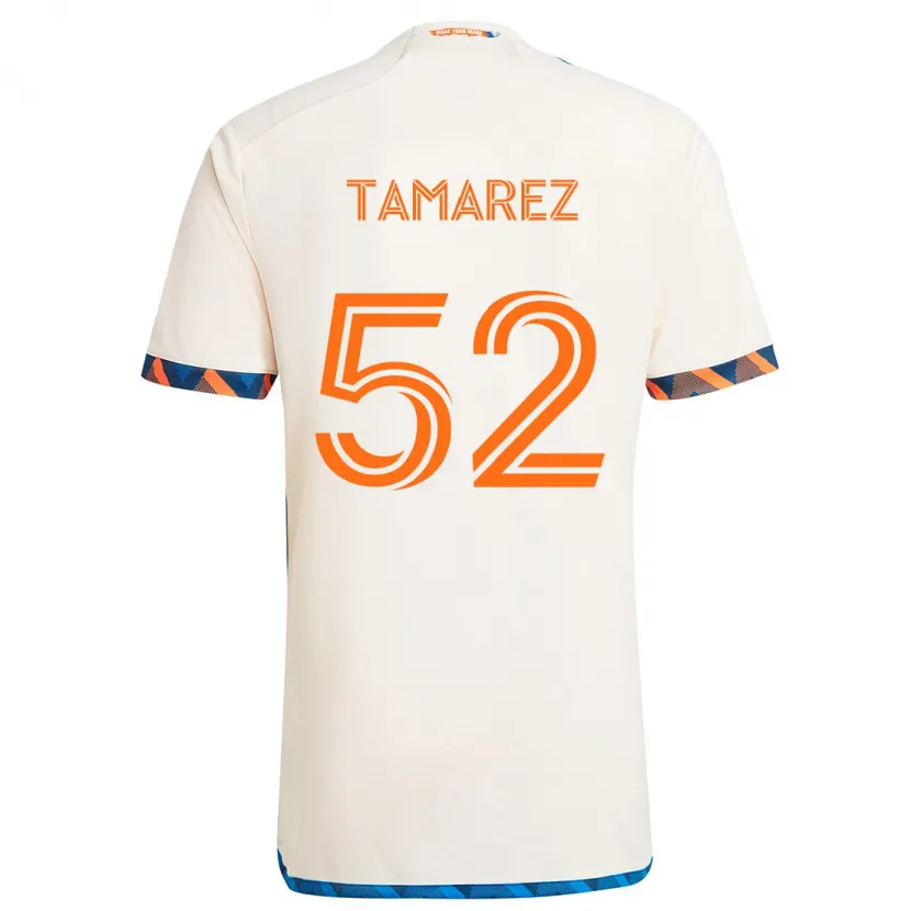 Danxen Kid Lucas Tamarez #52 White Orange Away Jersey 2024/25 T-Shirt