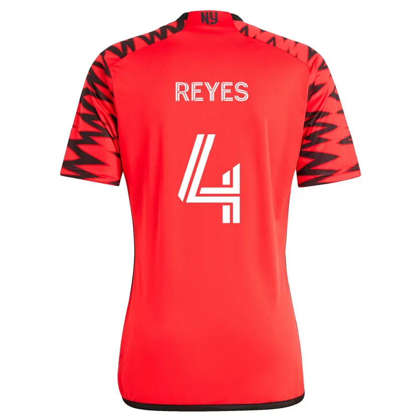 Danxen Kid Andrés Reyes #4 Red Black White Away Jersey 2024/25 T-Shirt