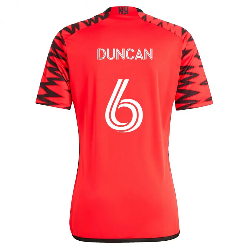 Danxen Kid Kyle Duncan #6 Red Black White Away Jersey 2024/25 T-Shirt