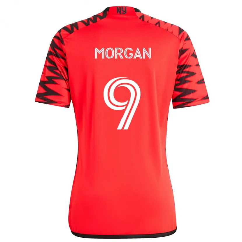 Danxen Kid Lewis Morgan #9 Red Black White Away Jersey 2024/25 T-Shirt