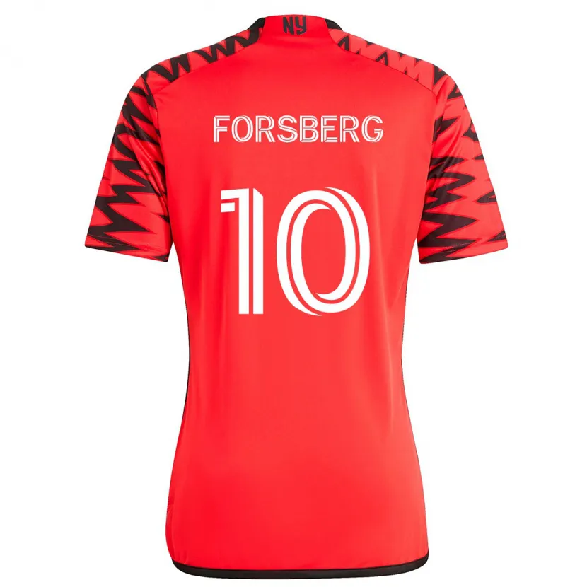 Danxen Kid Emil Forsberg #10 Red Black White Away Jersey 2024/25 T-Shirt