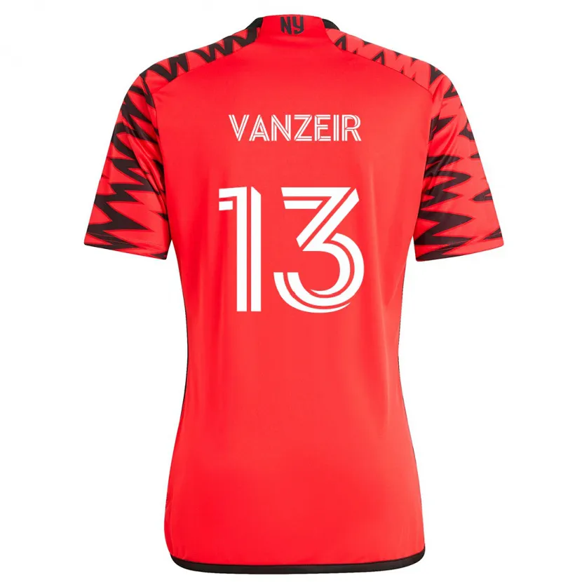 Danxen Kid Dante Vanzeir #13 Red Black White Away Jersey 2024/25 T-Shirt